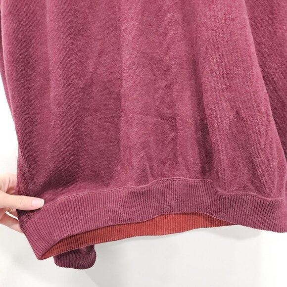 Tommy Bahama Maroon Men's Long Sleeve Quarter Zip Burgundy Sweater Knit Large LG - Picture 7 of 12